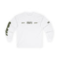 Long Sleeve Tee — Camouflage Rectangular Graphic with Sleeve Text
